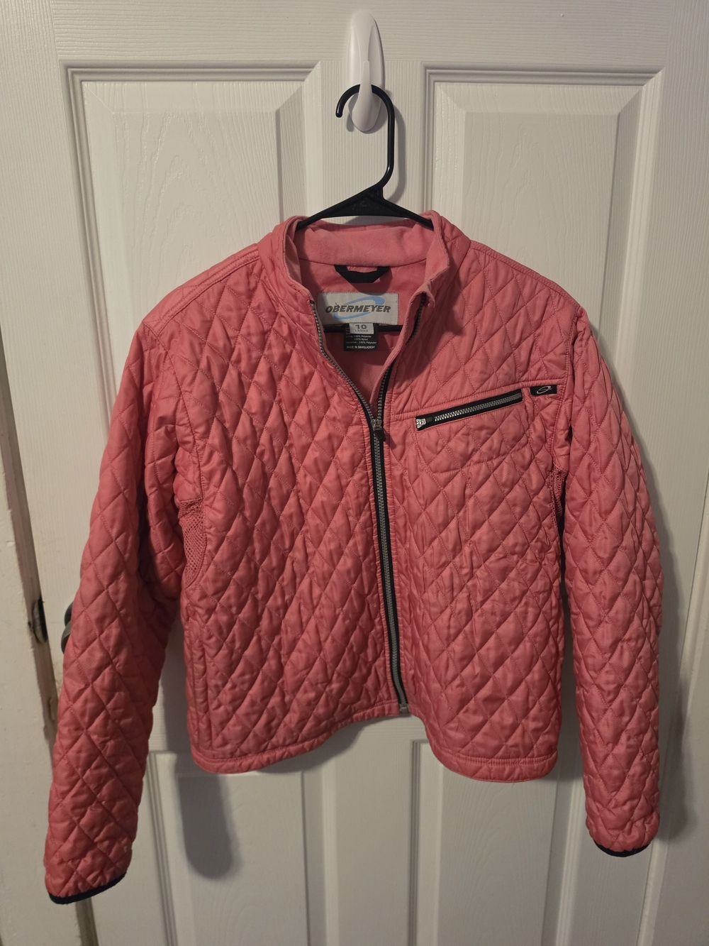 Obermeyer Coral Quilted Utility Jacket with Zip Chest Pocket